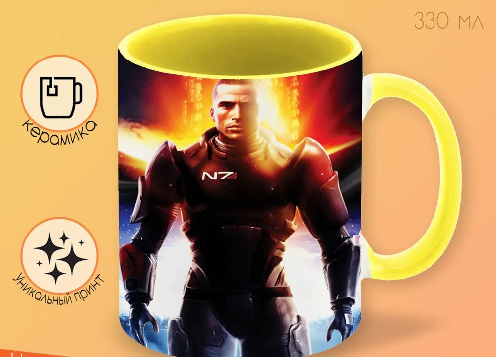 

Кружка CoolPodarok mass effect Персонажи Трио Войско