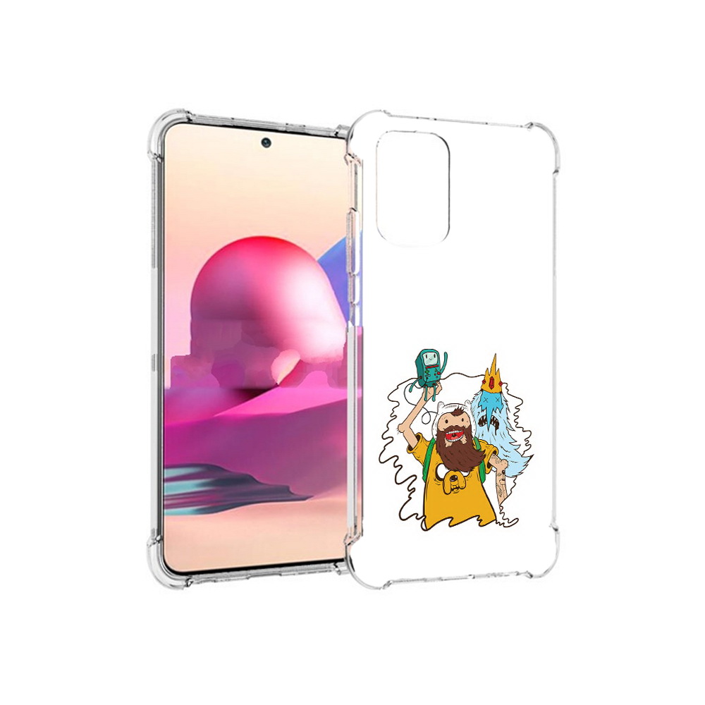 

Чехол MyPads Tocco для Xiaomi Redmi Note 10S время приключений старый Финн, Прозрачный, Tocco