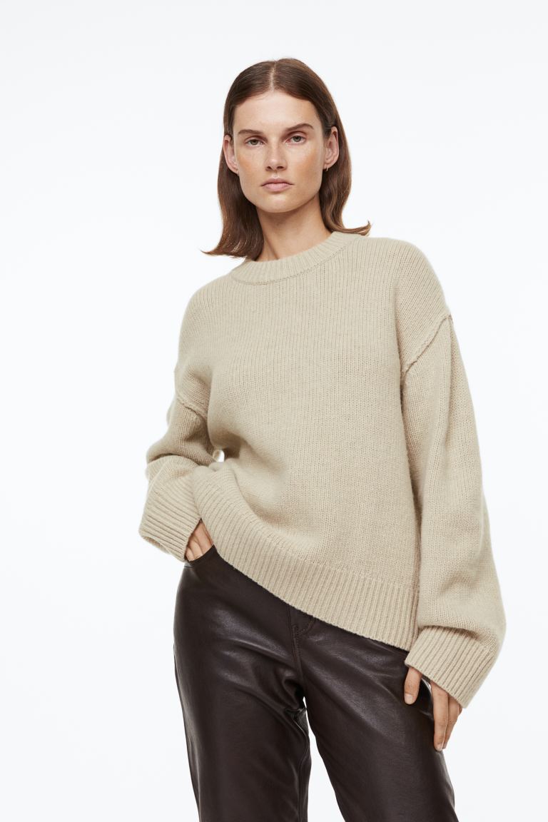 

Джемпер женский H&M 1013064005 бежевый L (доставка из-за рубежа), 1013064005