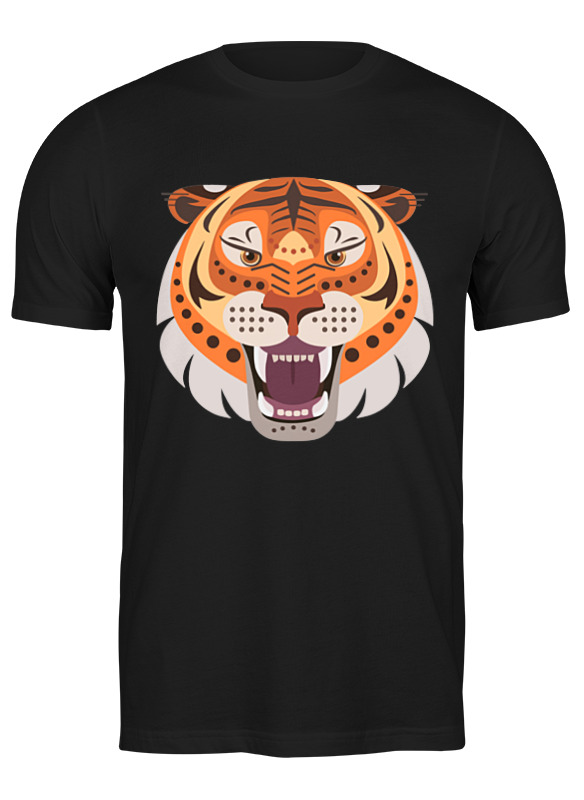 

Футболка мужская Printio Tiger черная XL, Черный, Tiger