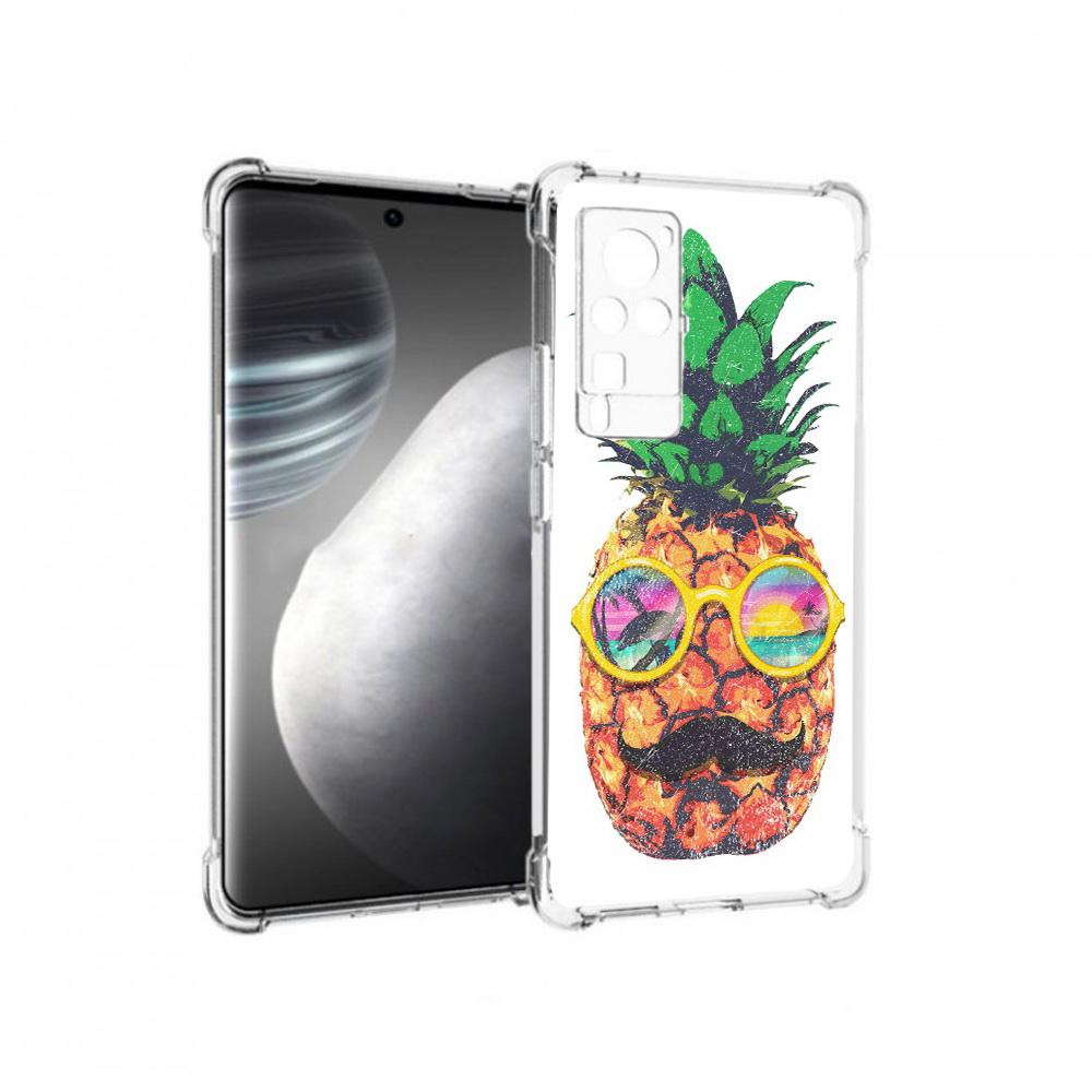 

Чехол MyPads Tocco для Vivo X60 pro прикольный ананас с лицом (PT226972.385.556), Прозрачный, Tocco