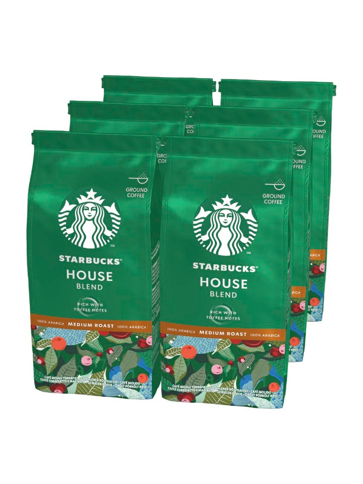 

STARBUCKS Medium House кофе молотый 6 штук по 200г