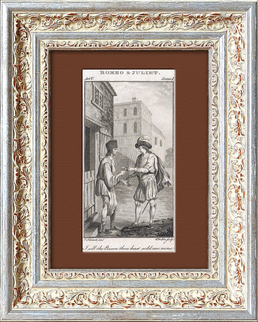 

Гравюра Ромео и Джульетта 1773 года в раме