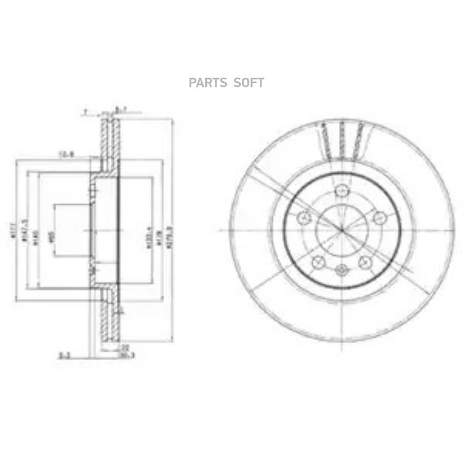 

Тормозной диск DELPHI bg3036