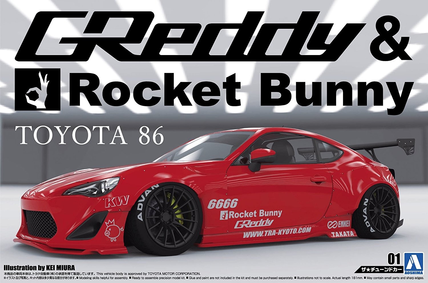 

Сборная модель Aoshima 1/24 ZN6 Toyota 86 '12 Greddy & Rocket Bunny Enkei Ver. 06186
