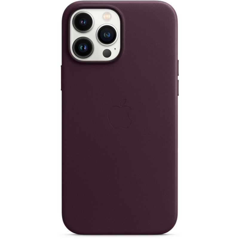 

Клип-кейс Apple Leather Case with MagSafe для iPhone 13 Pro Max «Тёмная вишня»