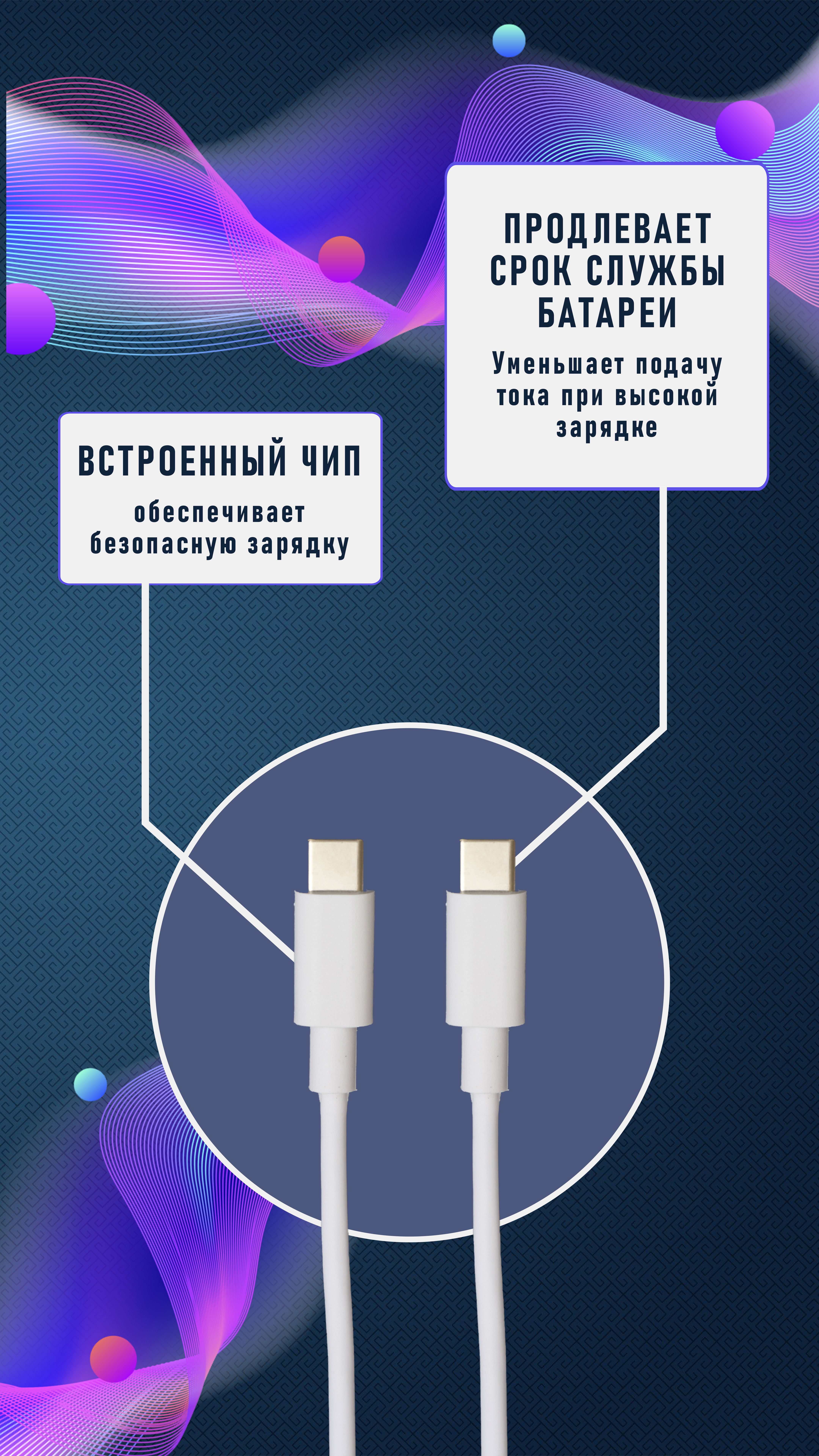 Кабель USB Type-C-USB Type-C Xiaomi 1м белый