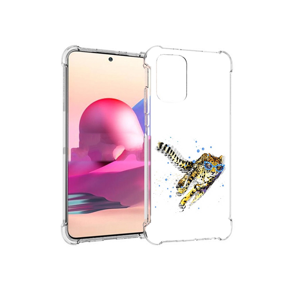

Чехол MyPads Tocco для Xiaomi Redmi Note 10S гепард в очках (PT158704.257.287), Прозрачный, Tocco