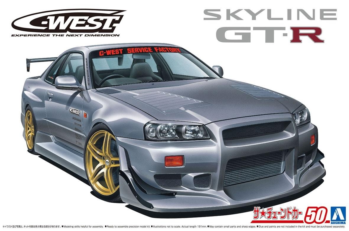 фото Сборная модель aoshima 1/24 nissan c-west bnr34 skyline gt-r 2002 06149