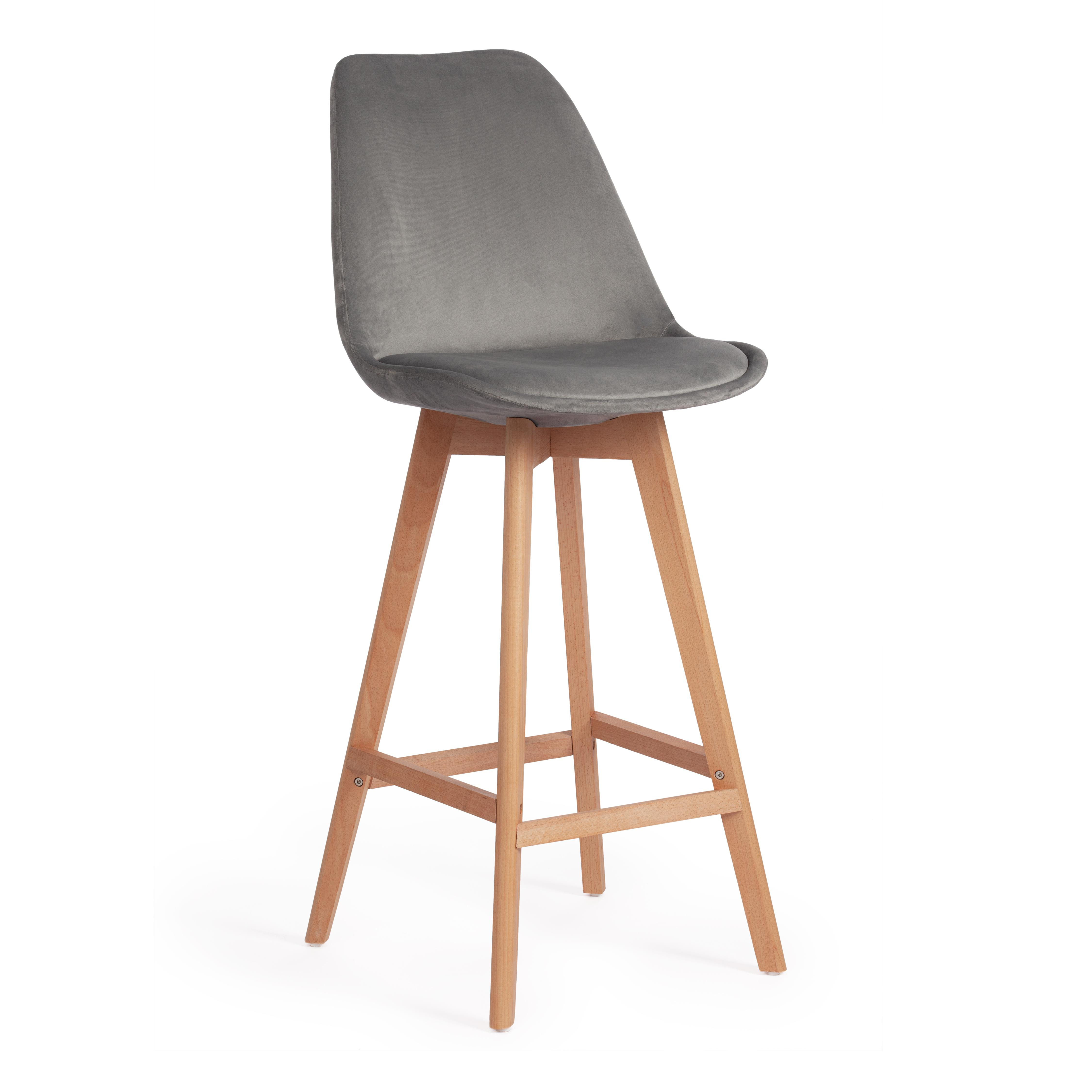 

Комплект стульев 4 шт. TetChair TULIP SOFT BAR (75) 48х57х104 см, светло-серый/натуральный, TULIP SOFT BAR