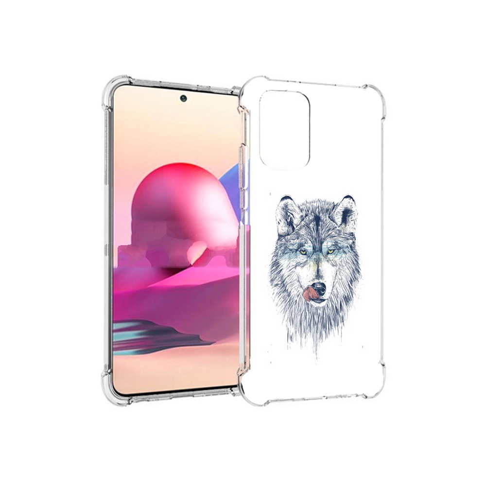 

Чехол MyPads Tocco для Xiaomi Redmi Note 10S голодгый волк (PT158704.257.292), Прозрачный, Tocco