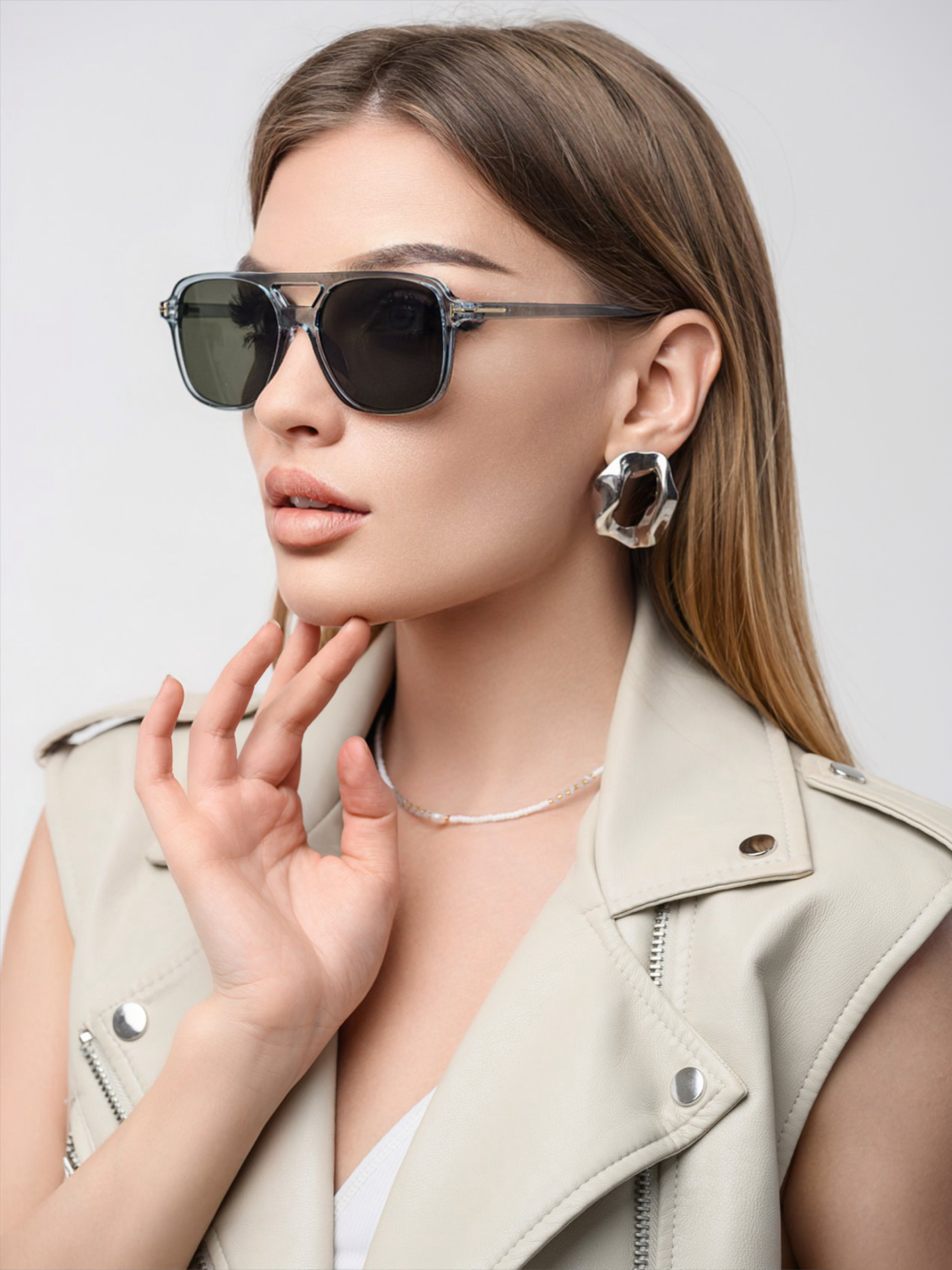 

Солнцезащитные очки женские Pretty Mania ANG600-BK хаки, ANG600-BK