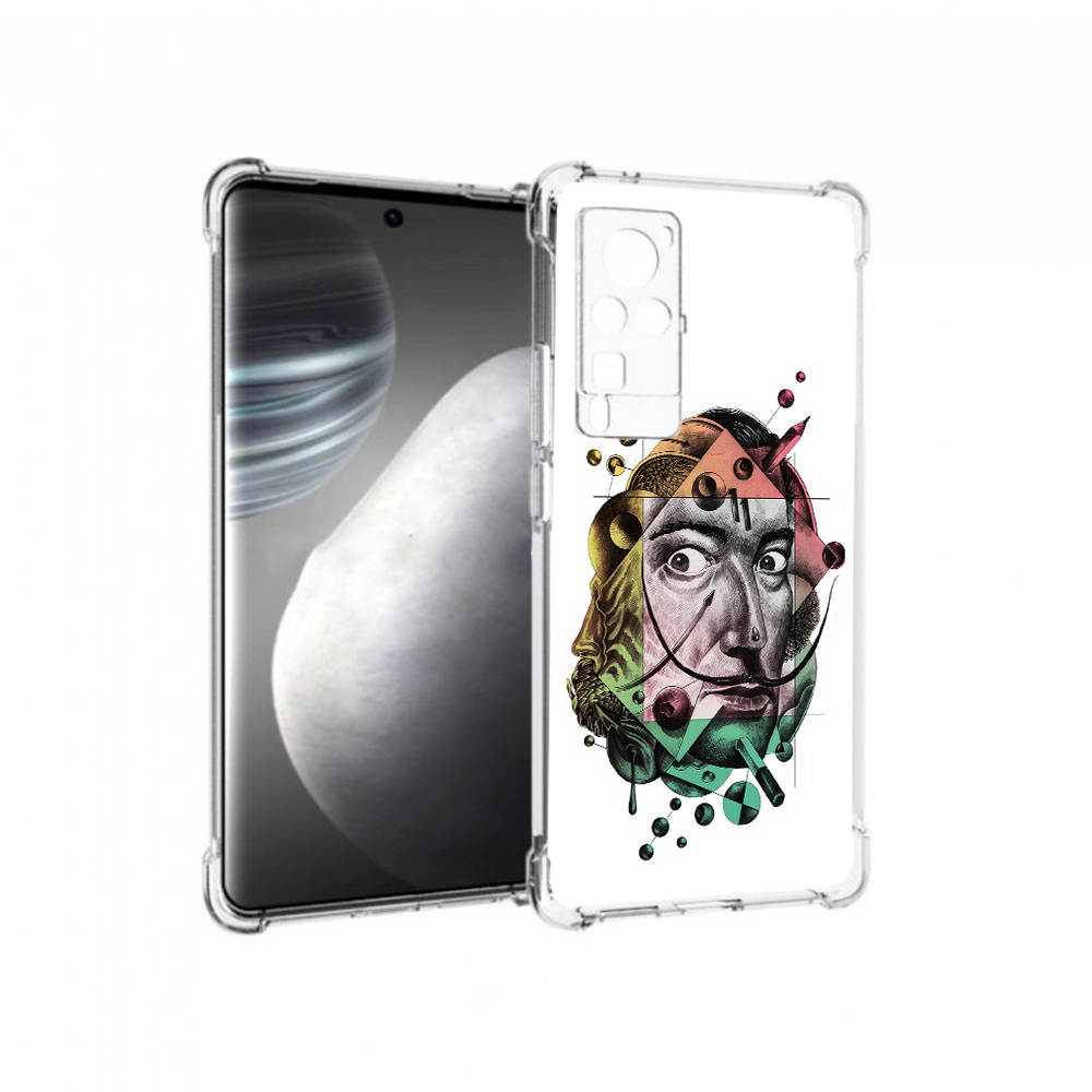 

Чехол MyPads Tocco для Vivo X60 pro разноцветное лицо абстракция (PT226972.385.570), Прозрачный, Tocco