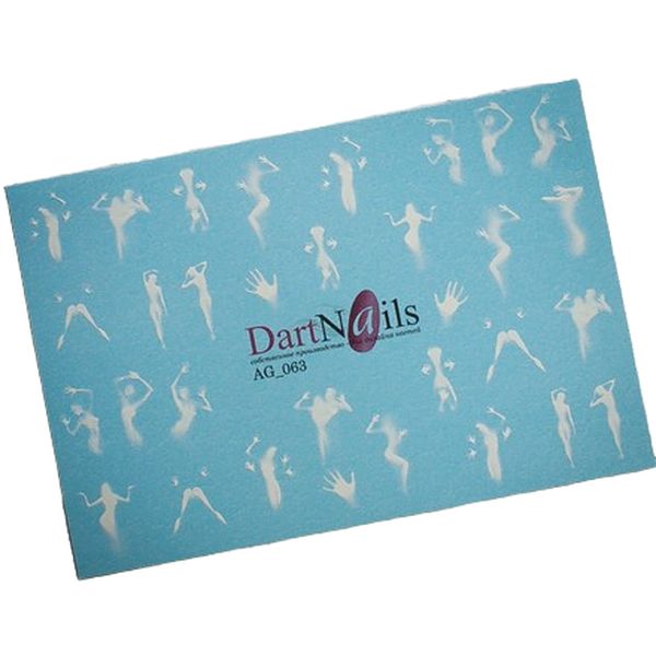 

Слайдер-дизайн DartNails Тела и фигуры №063W, белый