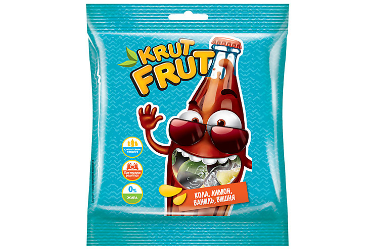 

«KrutFrut», мармелад жевательный в форме забавных бутылочек, 70 г
