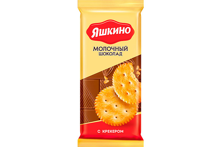 

«Яшкино», шоколад молочный с крекером, 90 г