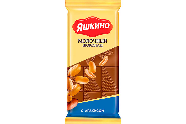 

«Яшкино», шоколад молочный с арахисом, 90 г