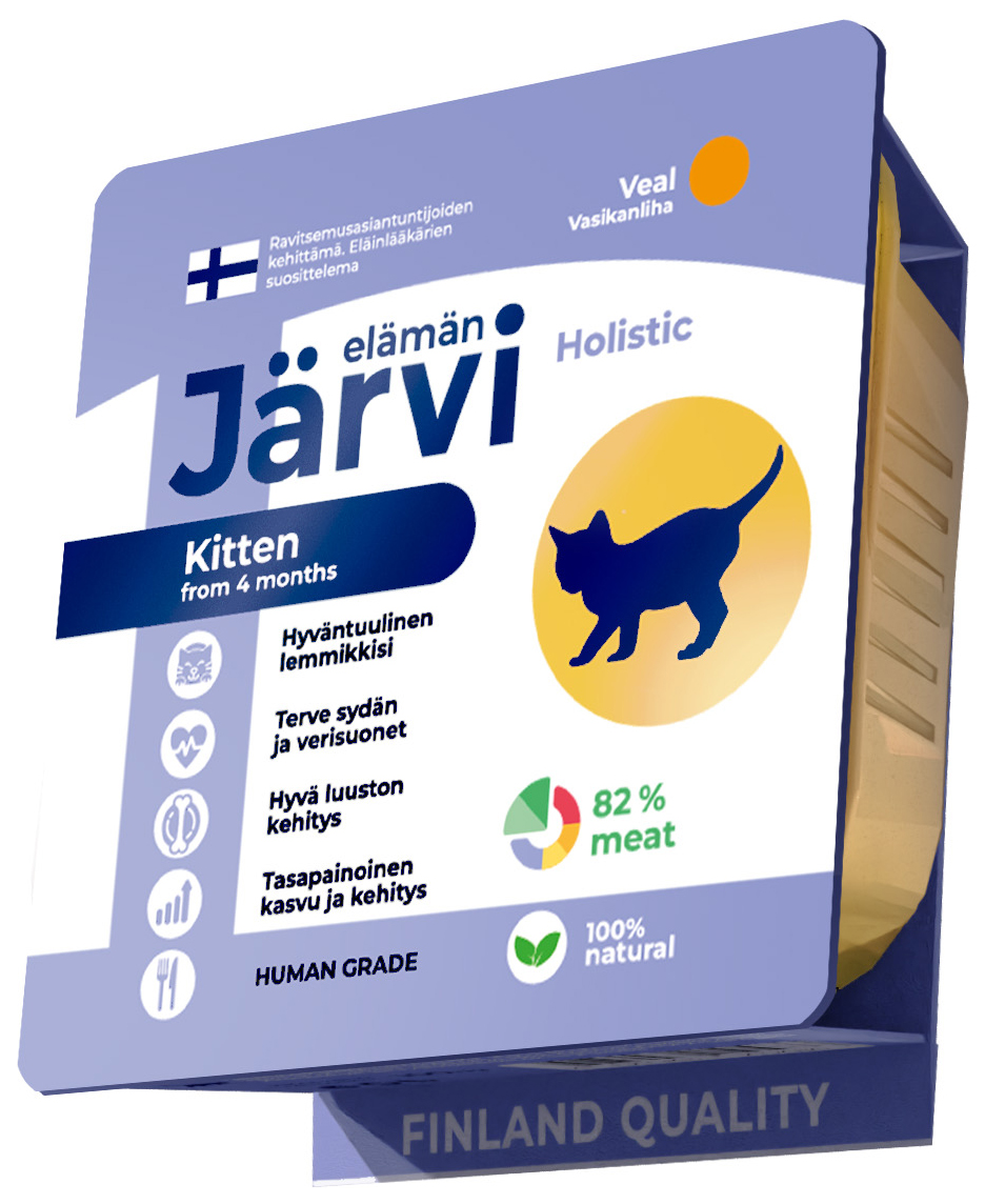 Влажный корм для котят Jarvi Kitten from 4 month, паштет с телятиной, 100 г
