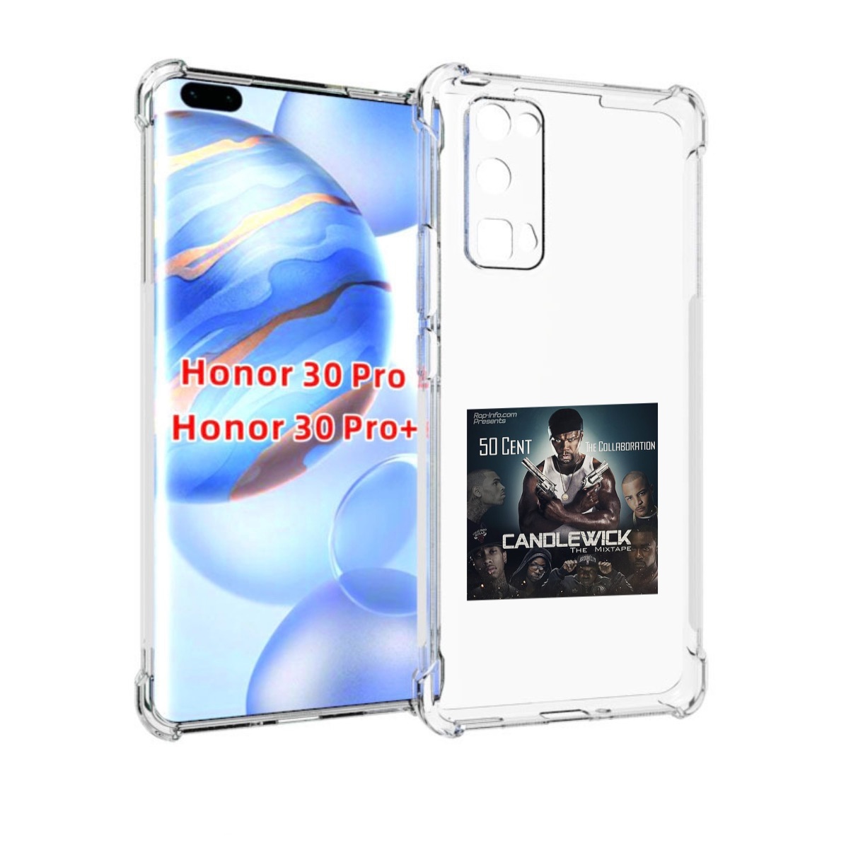 

Чехол бампер MyPads 50 Cent - CandleWick для Honor 30 Pro, Прозрачный, Tocco