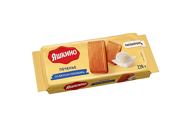

«Яшкино», печенье со вкусом пломбира, 220 г
