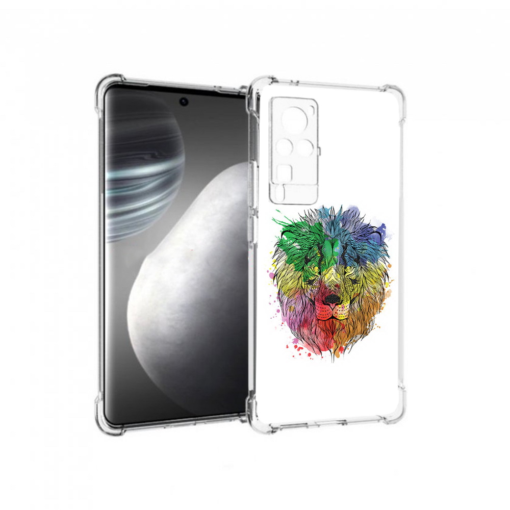 

Чехол MyPads Tocco для Vivo X60 pro разноцветный гордый лев (PT226972.385.573), Прозрачный, Tocco