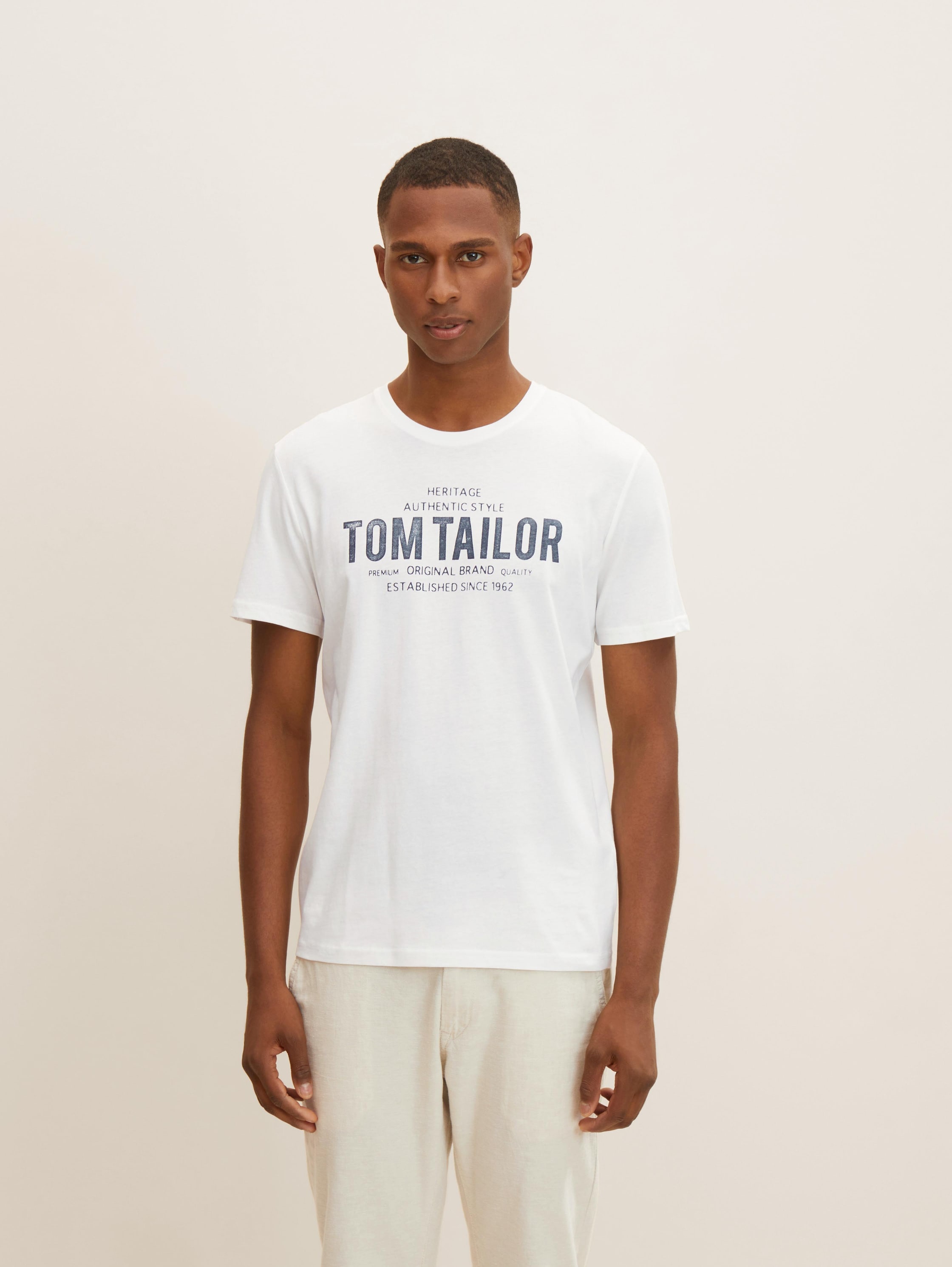 

Футболка мужская Tom Tailor 1034631 белая 2XL, 1034631