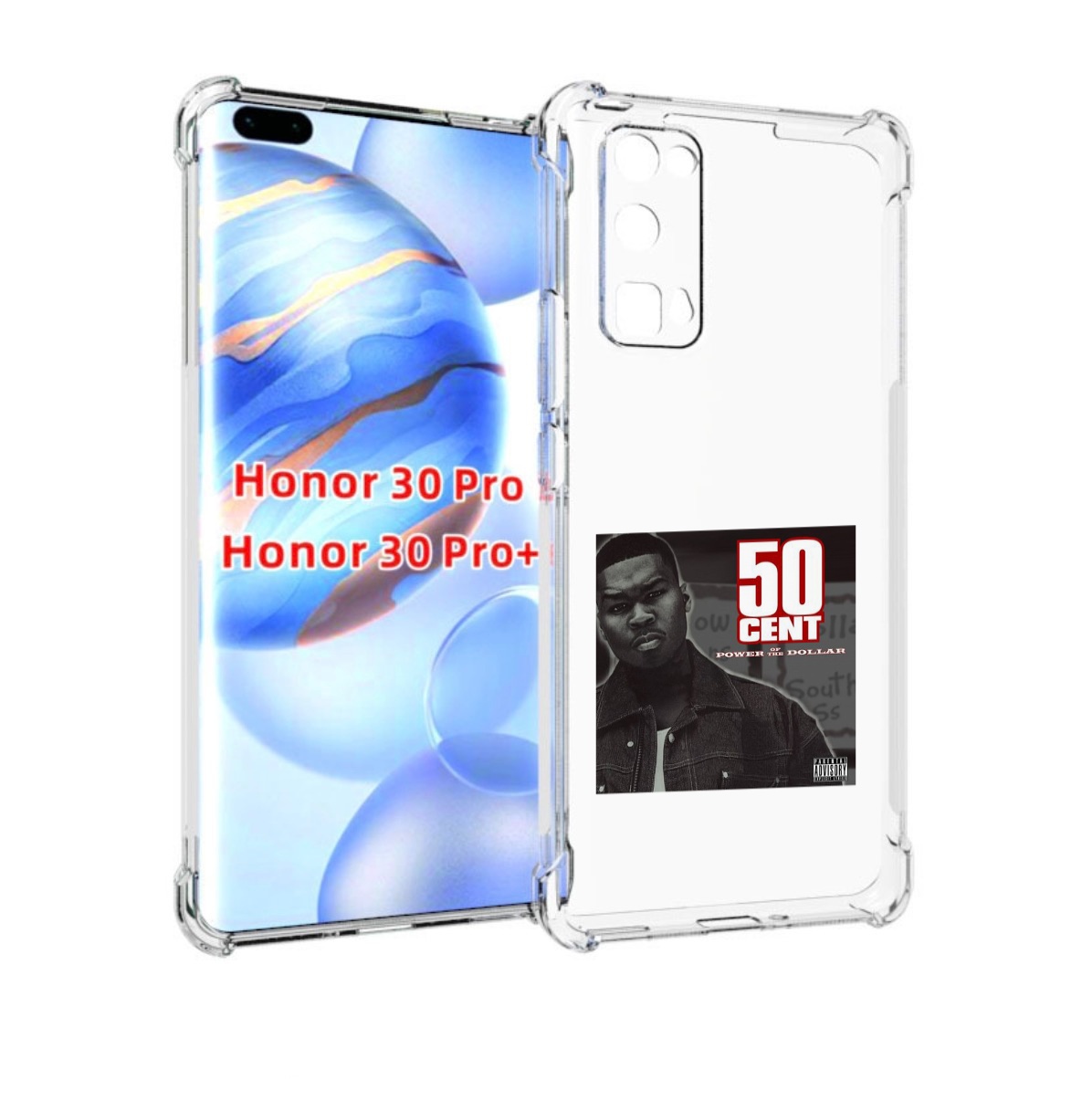 

Чехол бампер MyPads 50 Cent - Power Of The Dollar для Honor, Прозрачный, Tocco