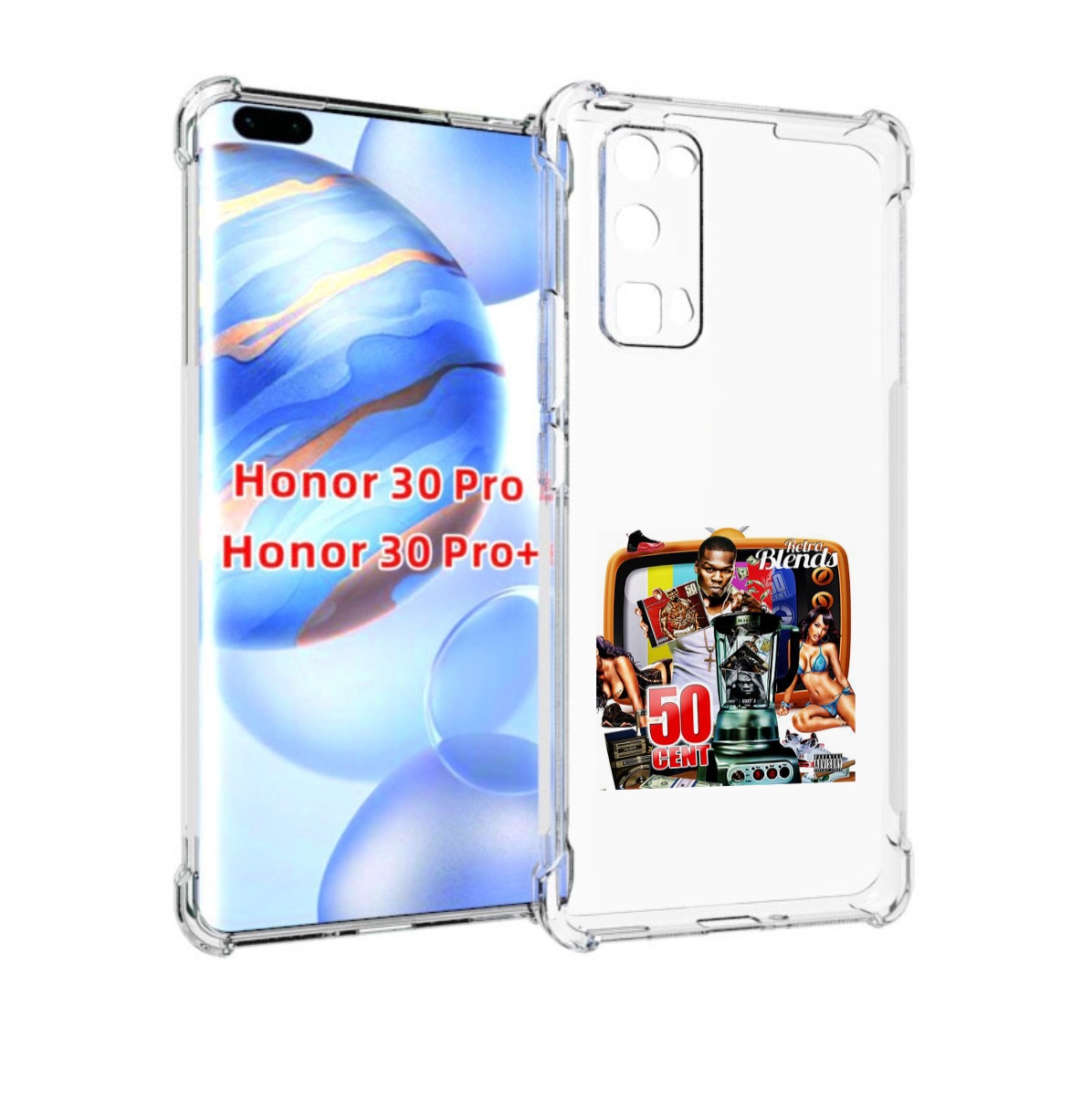 

Чехол бампер MyPads 50 Cent - Retro 50 Cent Blends для Honor, Прозрачный, Tocco
