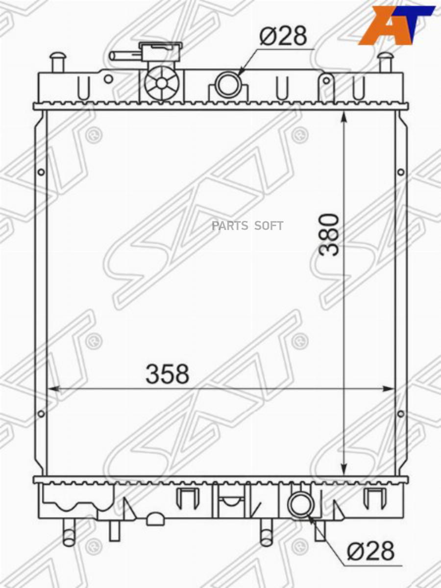 

Радиатор Nissan March/Micra Акпп 92-02 Sat арт. NS0001-K11-99