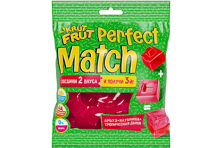 

«KrutFrut», мармелад жевательный Perfect Match, в форме кубиков, 70 г