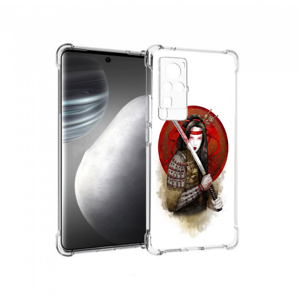 

Чехол MyPads Tocco для Vivo X60 pro рисованная девушка с катаной (PT226972.385.580), Прозрачный, Tocco