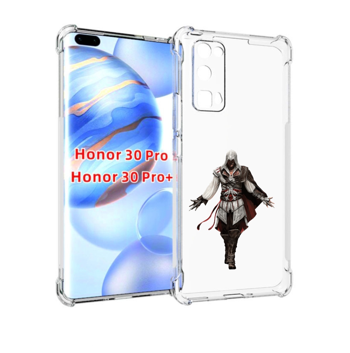 

Чехол бампер MyPads Assassin's-Creed мужской для Honor 30, Прозрачный, Tocco