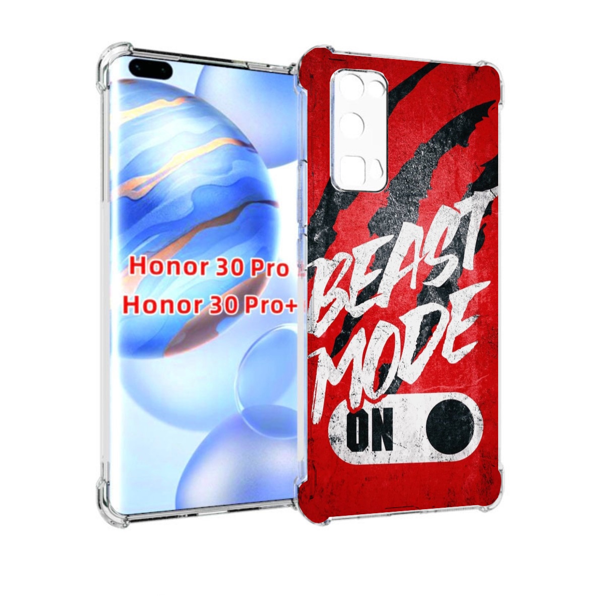 

Чехол Бампер Mypads Beast Inside You Для Honor 30 Pro Honor, Прозрачный, Tocco