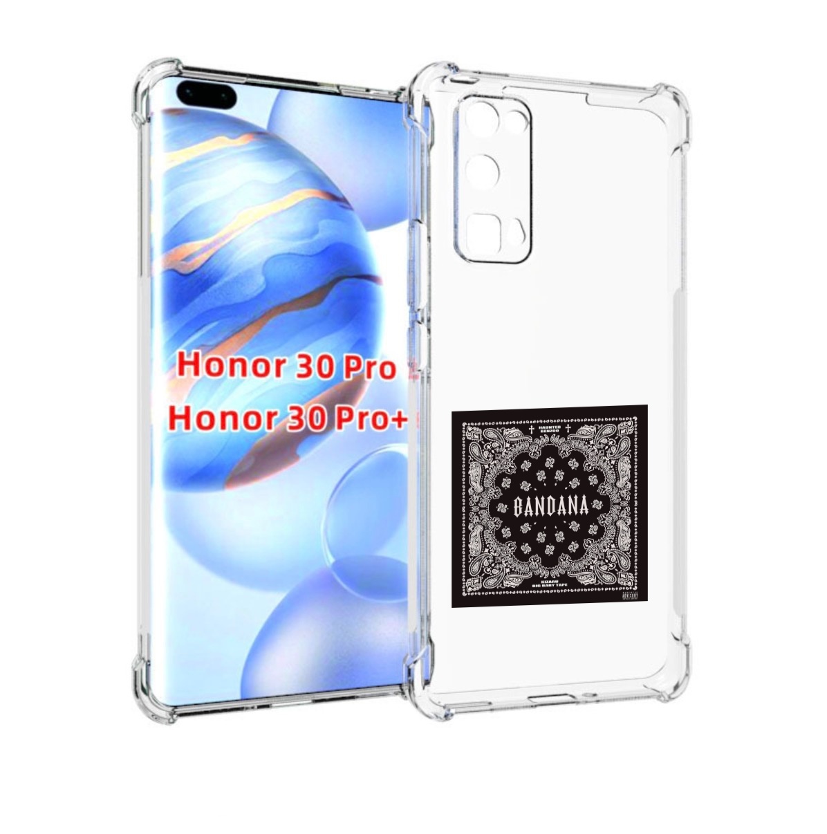 

Чехол бампер MyPads Bandana I Big Baby Tape для Honor 30, Прозрачный, Tocco