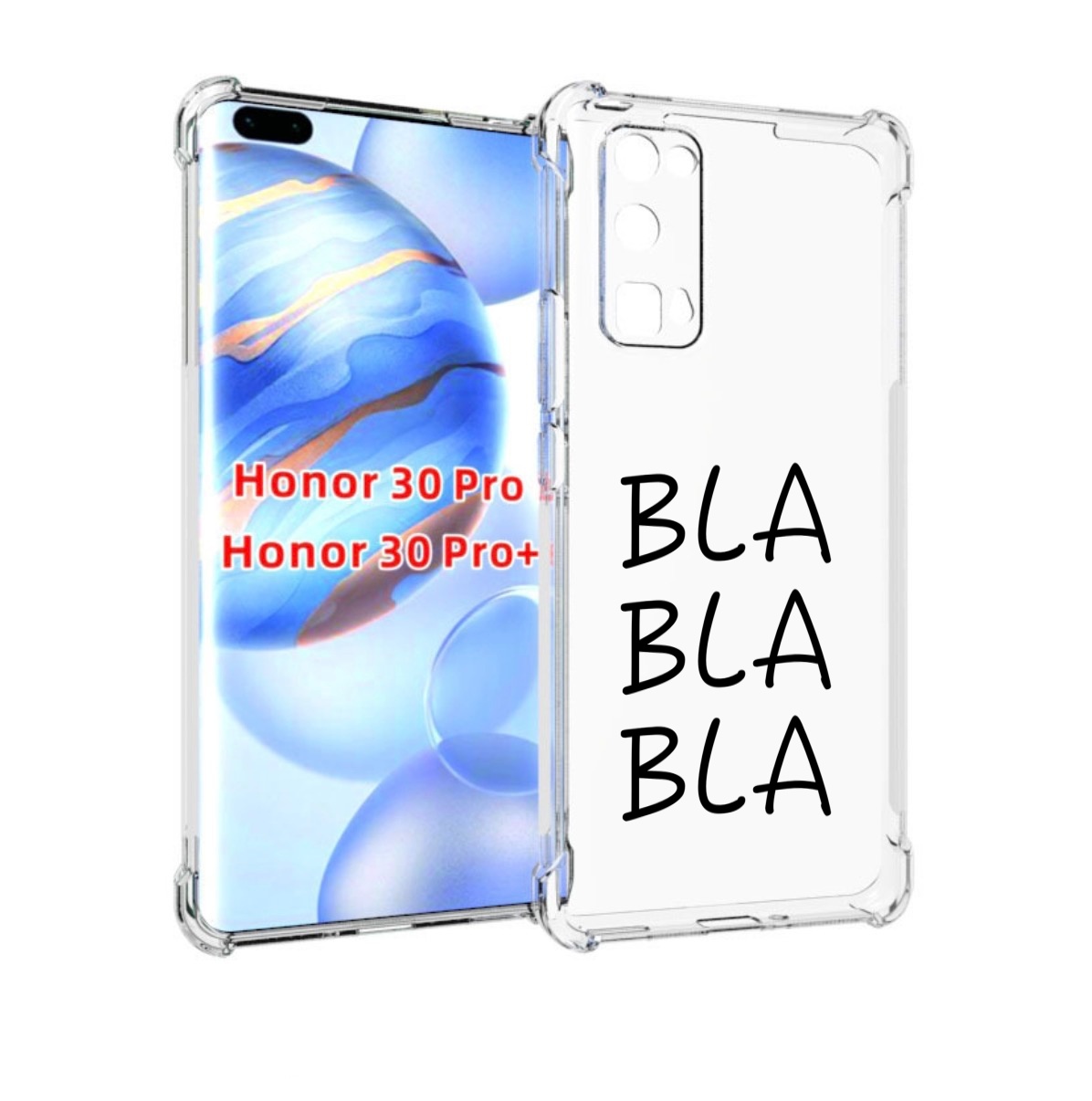 

Чехол бампер MyPads Bla-Bla для Honor 30 Pro, Прозрачный, Tocco