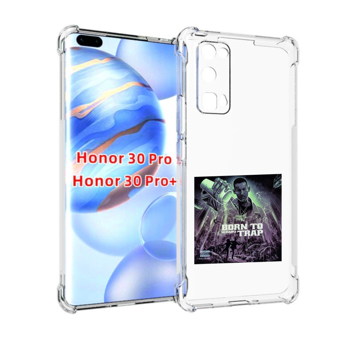 

Чехол бампер MyPads Born to Trap Kizaru для Honor 30 Pro, Прозрачный, Tocco