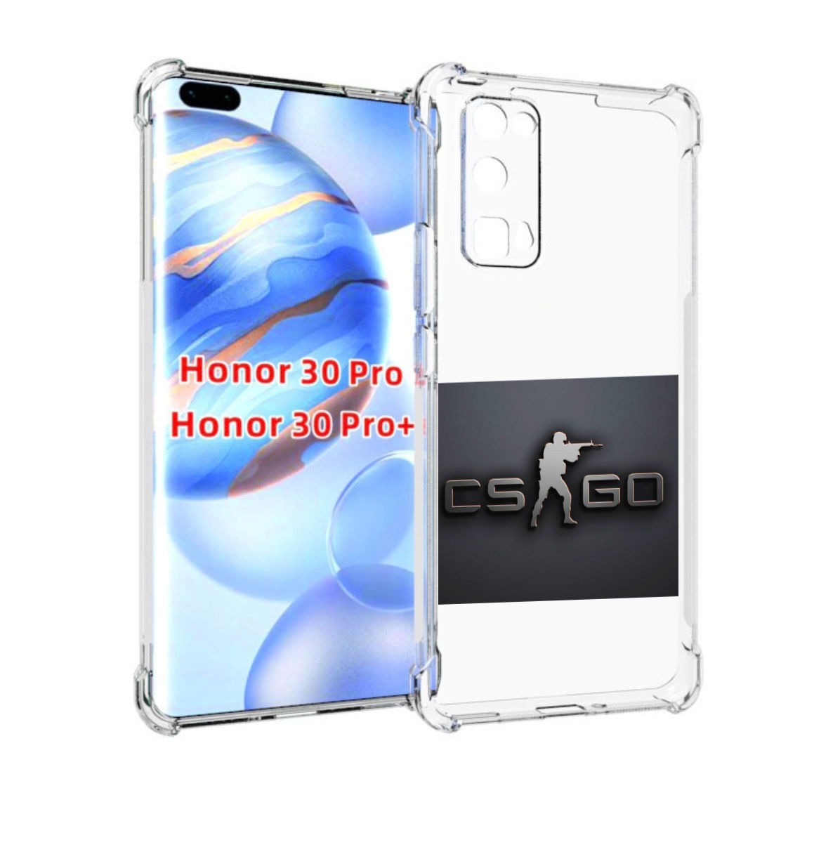 

Чехол бампер MyPads CS go логотип мужской для Honor 30 Pr, Прозрачный, Tocco
