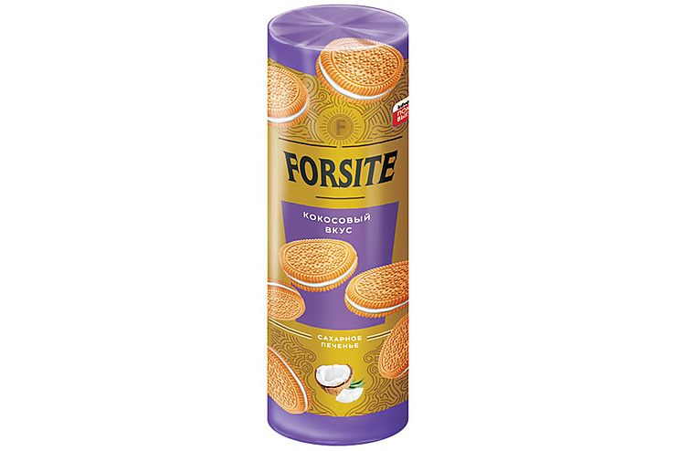 «Forsite», печенье-сэндвич с кокосовым вкусом, 220 г