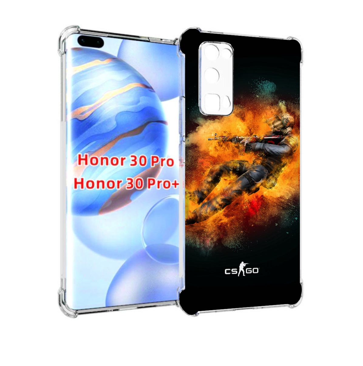 

Чехол бампер MyPads CS-go-Контр-террорист мужской для Honor, Прозрачный, Tocco
