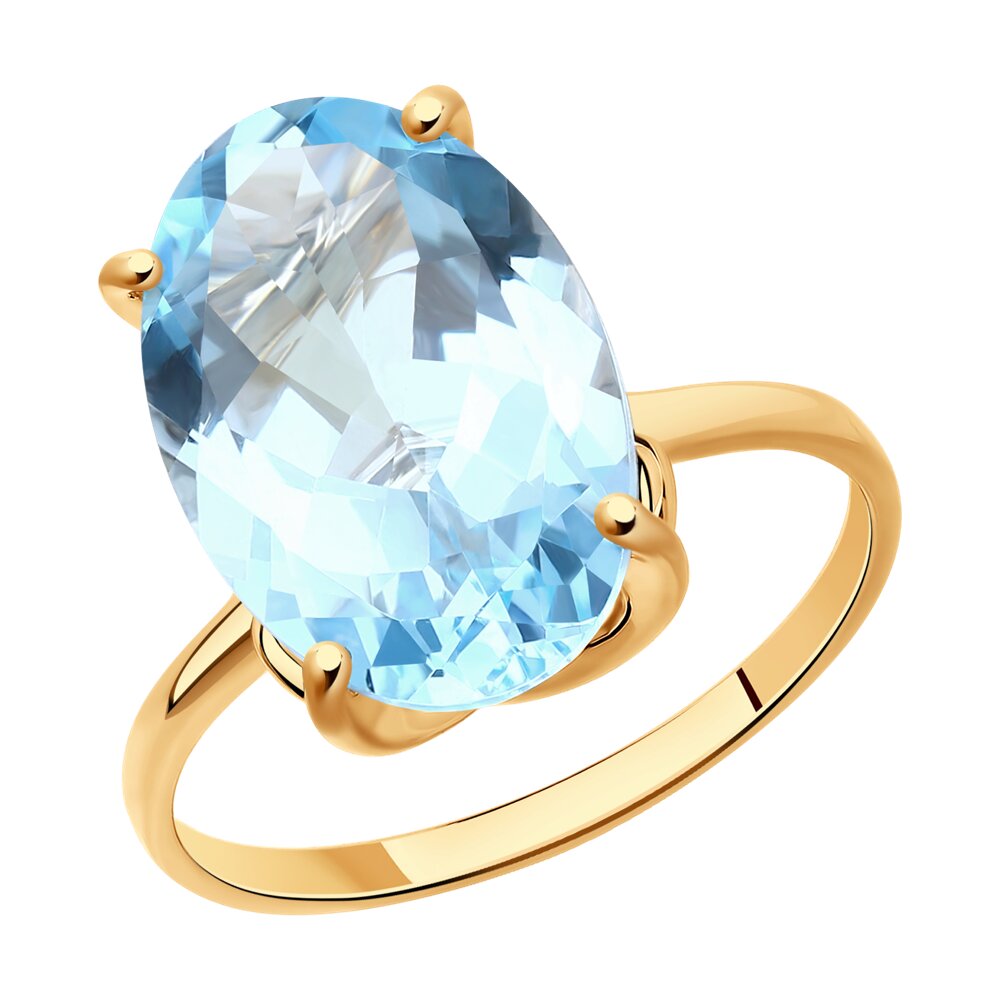 

Кольцо из красного золота с топазом р. 18 SOKOLOV 716870, 716870