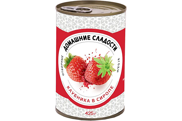 

«Домашние сладости», клубника консервированная, 410 г