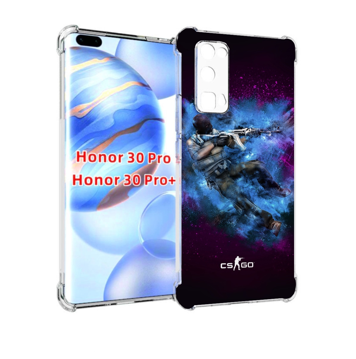

Чехол бампер MyPads CS-go-террорист для Honor 30 Pro Honor, Прозрачный, Tocco