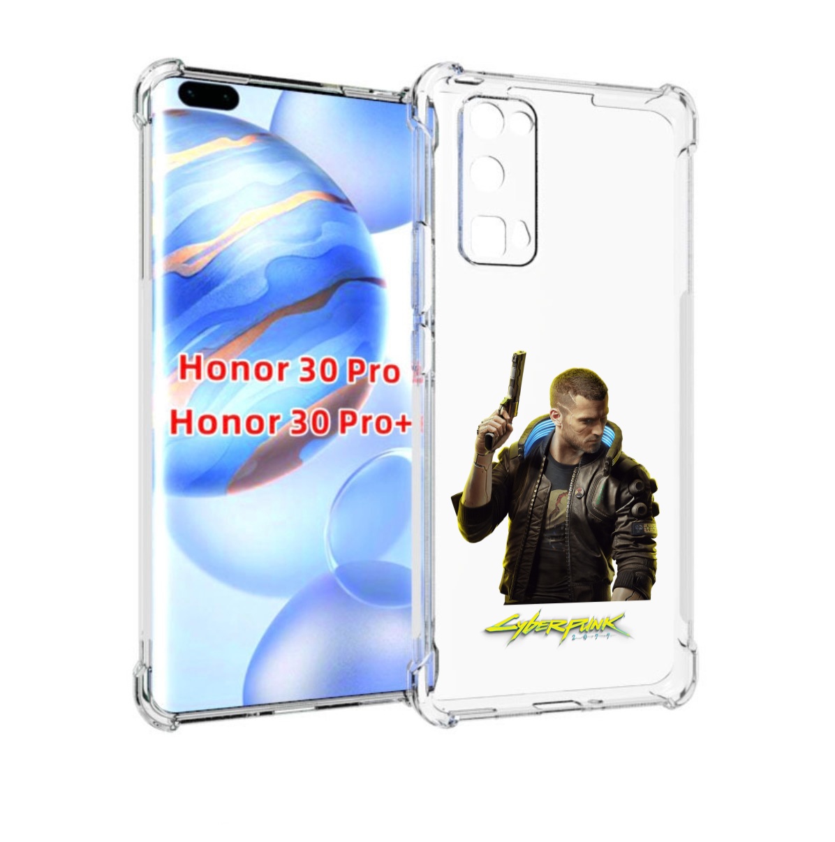 

Чехол бампер MyPads Cyberpunk-2077 для Honor 30 Pro, Прозрачный, Tocco