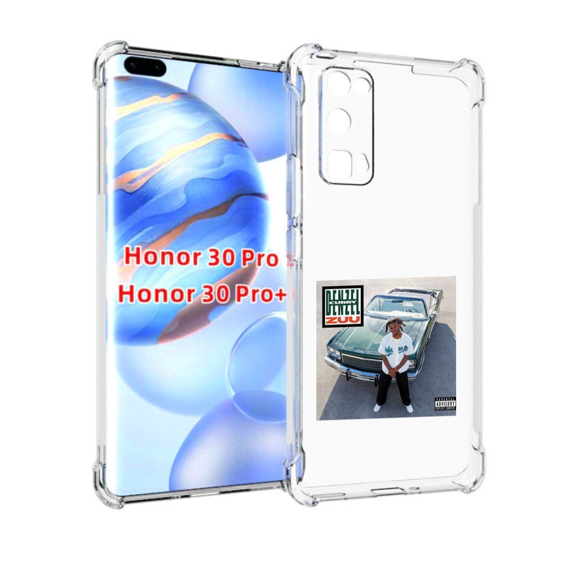 

Чехол бампер MyPads Denzel Curry - ZUU для Honor 30 Pro, Прозрачный, Tocco