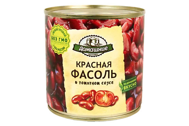 «Домашние заготовки», фасоль красная в томатном соусе, 400 г