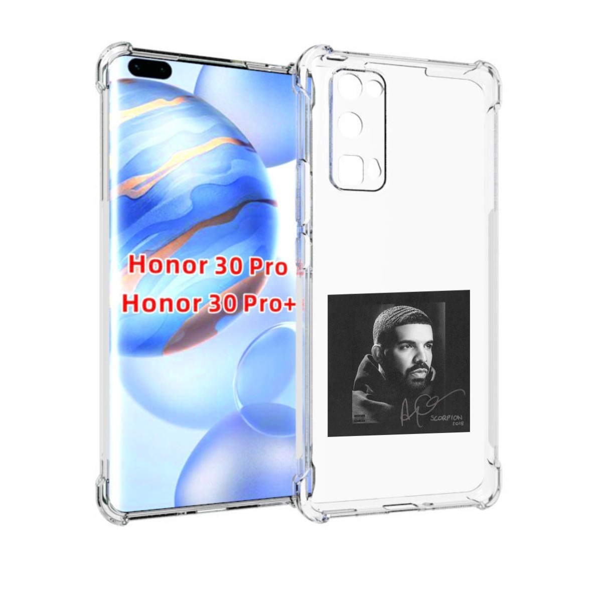 

Чехол бампер MyPads Drake - Scorpion для Honor 30 Pro Honor, Прозрачный, Tocco