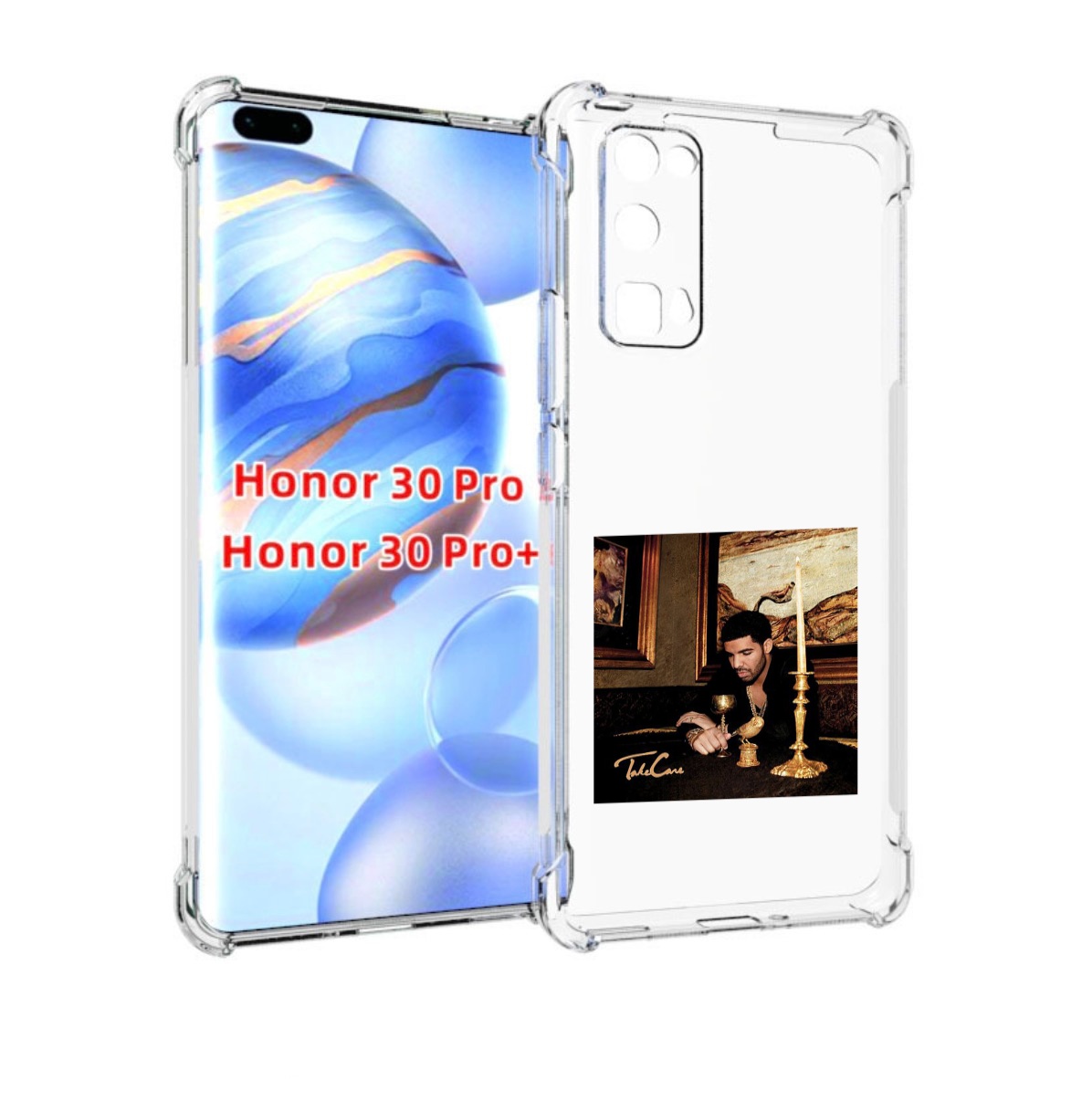 

Чехол бампер MyPads Drake - Take Care для Honor 30 Pro Honor, Прозрачный, Tocco