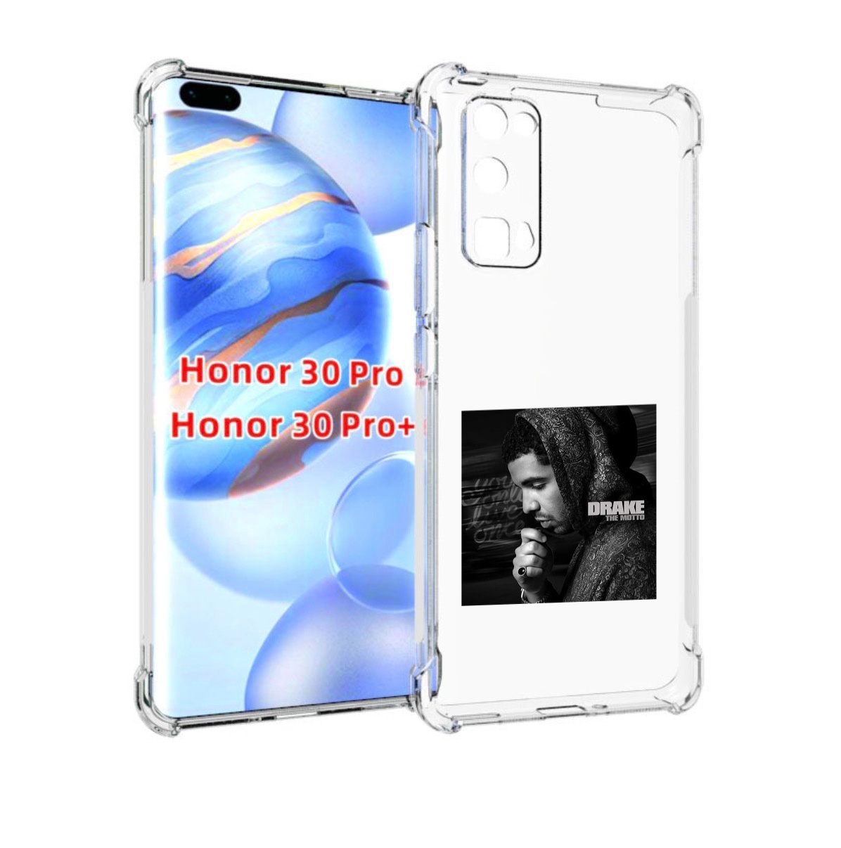 

Чехол бампер MyPads Drake - The Motto для Honor 30 Pro Honor, Прозрачный, Tocco