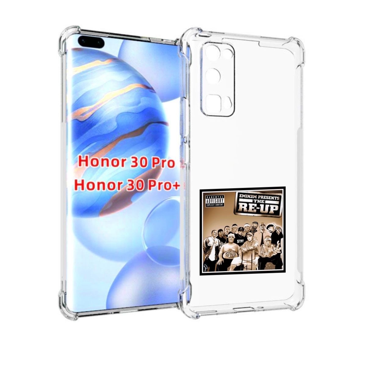 

Чехол Бампер Mypads Eminem Presents, The Re-Up Для Honor, Прозрачный, Tocco