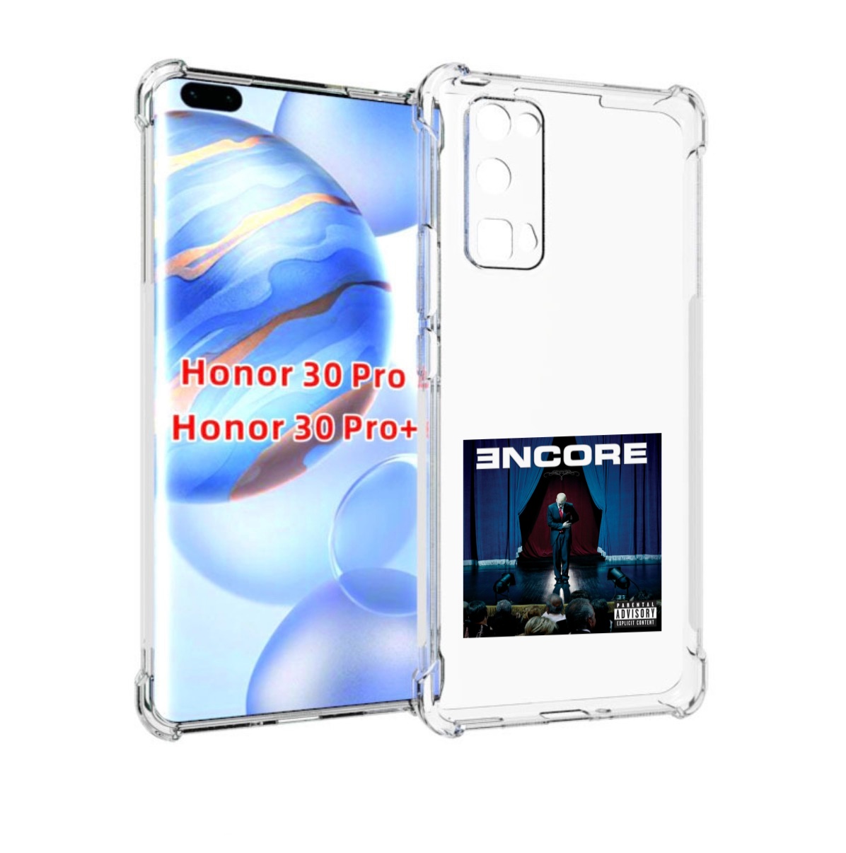 

Чехол Бампер Mypads Encore Для Honor 30 Pro, Прозрачный, Tocco